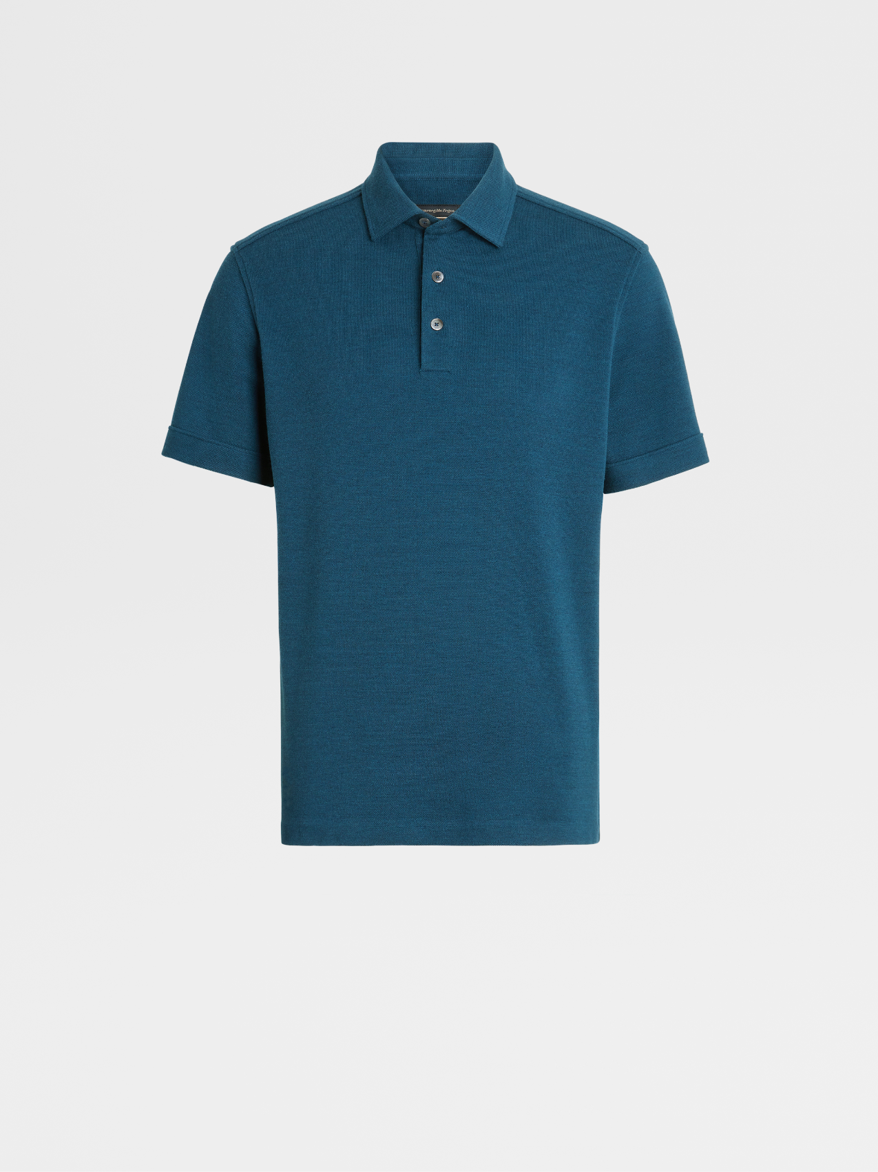 12milmil12 羊毛汗布面料短袖 Polo 衫